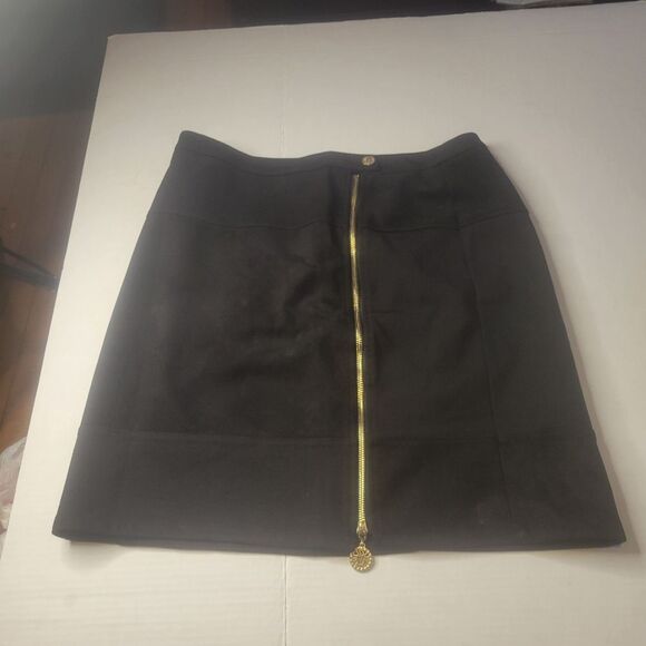 Anne Klein Suede Black Pencil Skirt size 10 - Picture 1 of 9